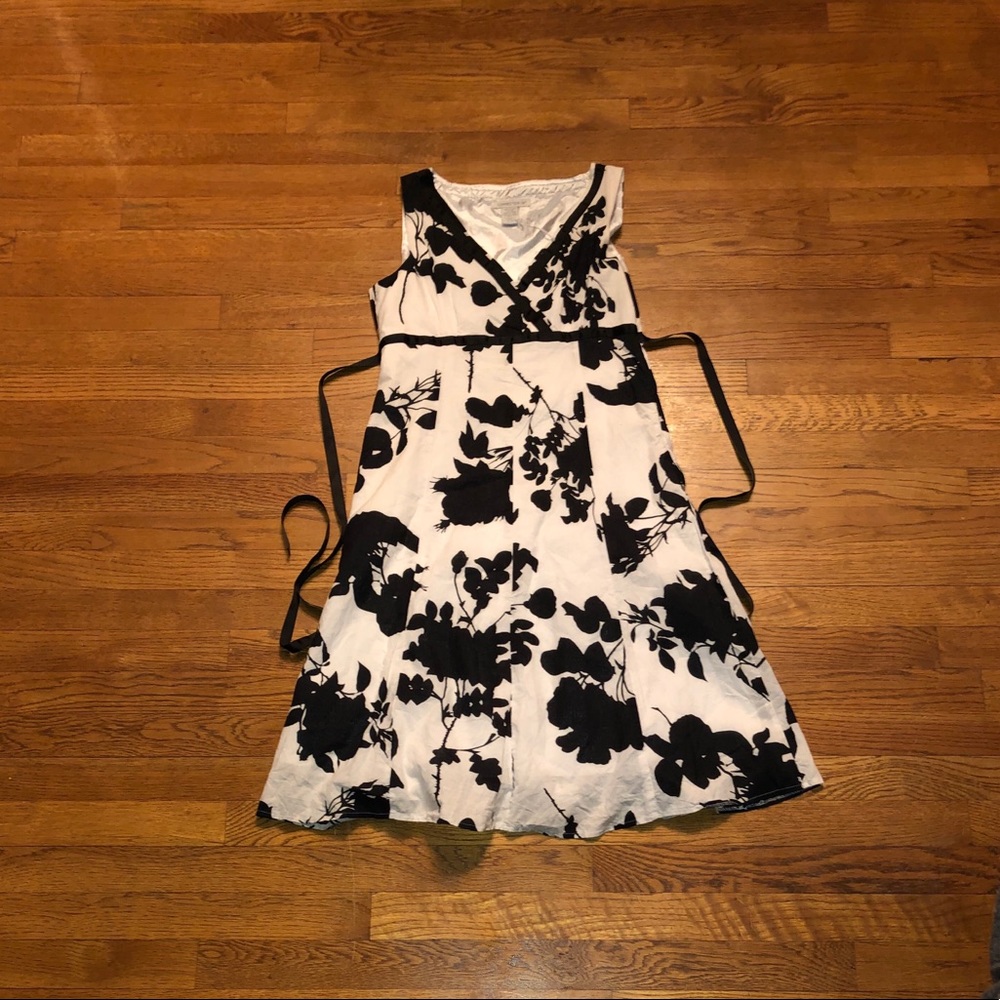 White and black dress
